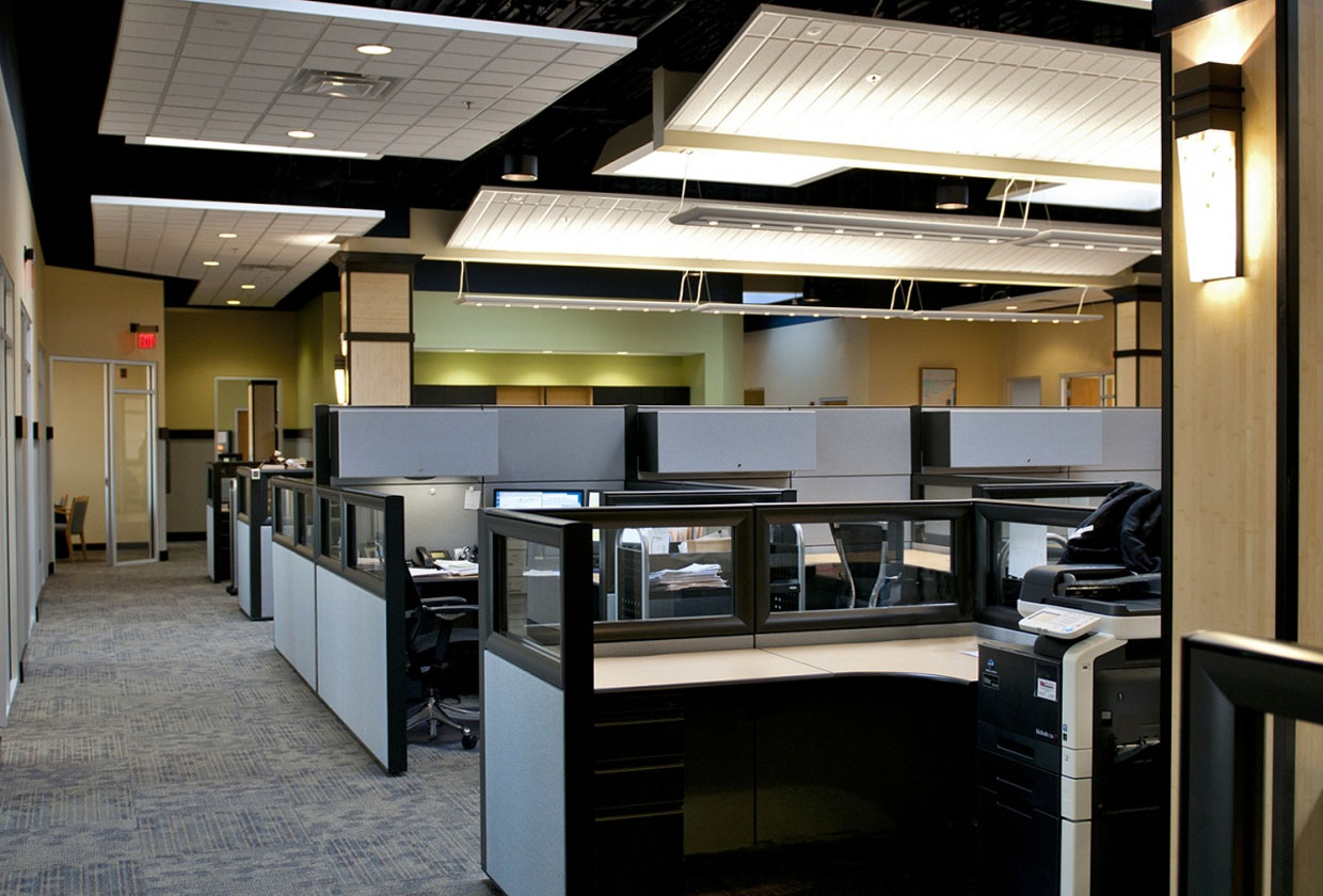 Wedge Lights in Office Space