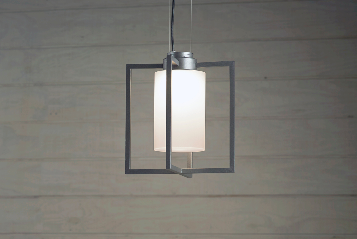 Unique outdoor pendant light hung with catenary cable and cord